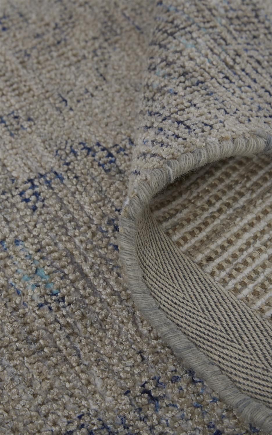 Ramey Hand Woven Gray and Blue Rug by BD Fine