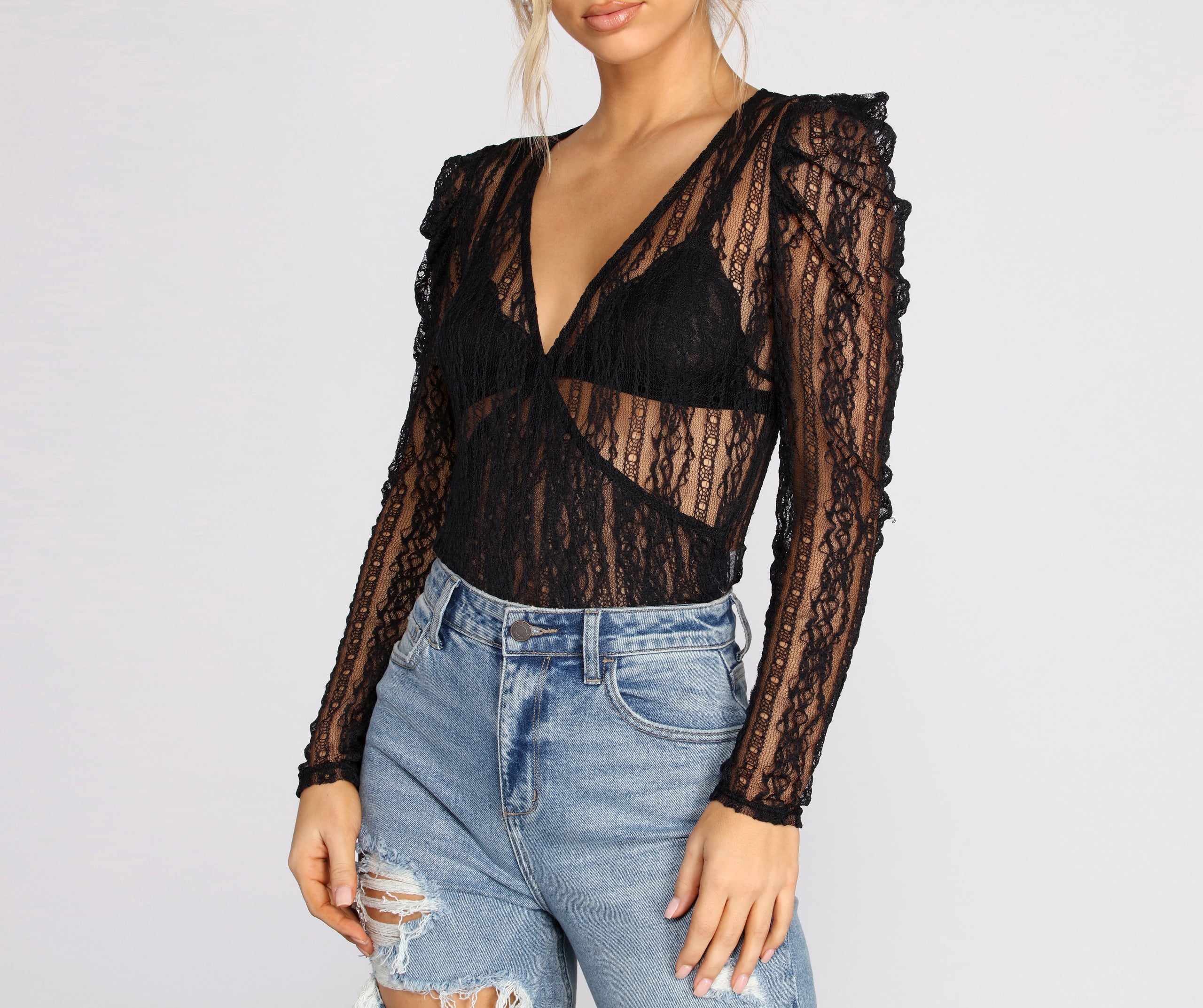 Luxe In Lace Surplice Top