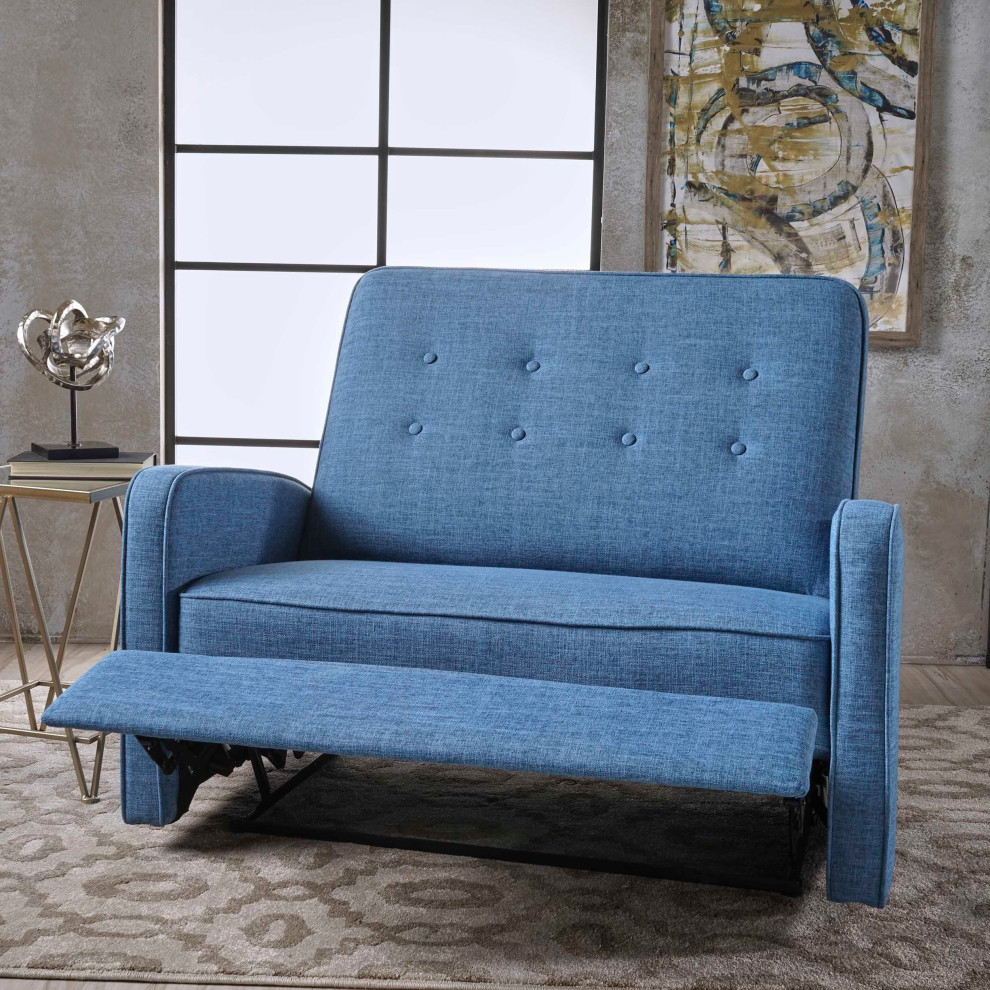 GDF Studio Callade Buttoned Fabric Reclining Loveseat   Transitional   Loveseats   by GDFStudio  Houzz