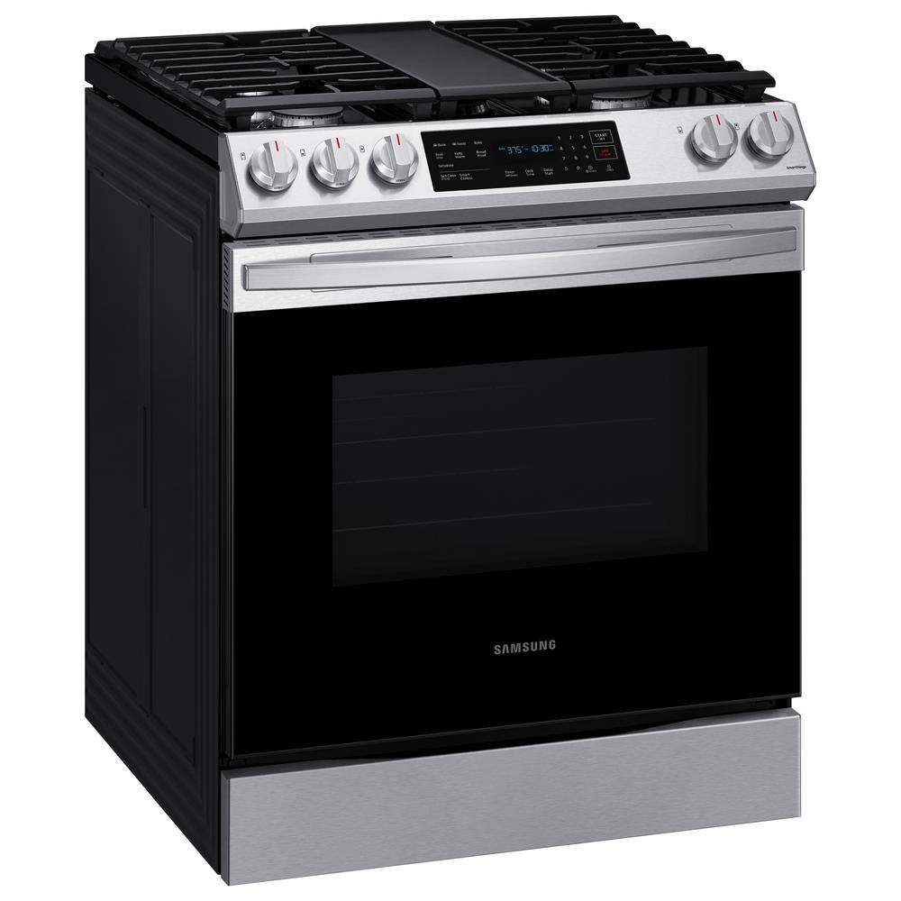  30 in. 6 cu. ft. Slide-In Gas Convection Range Oven in Fingerprint Resistant Stainless Steel NX60T8311SS