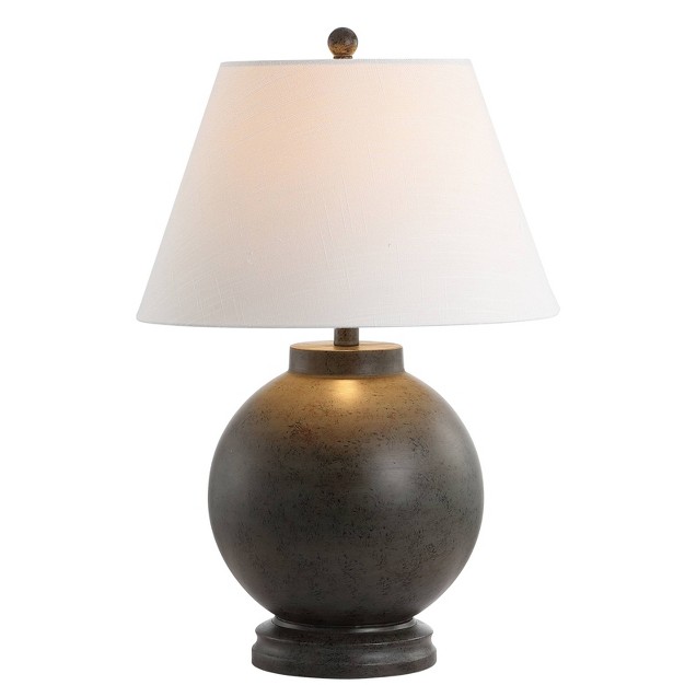 Sophie Resin Table Lamp includes Led Light Bulb Gray Jonathan Y