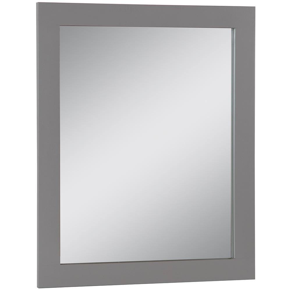 Home Decorators Collection 25.67 in. W x 31.38 in. H Framed Wall Mirror in Sterling Gray WTWM26-ST