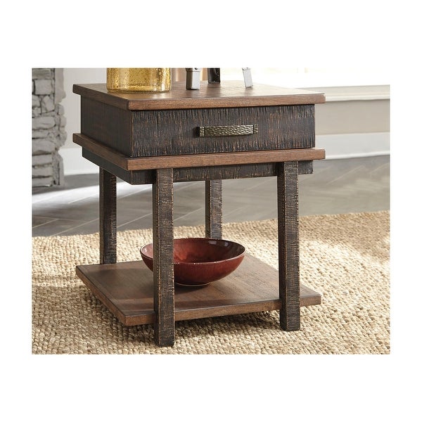 Stanah Brown Rectangular End Table