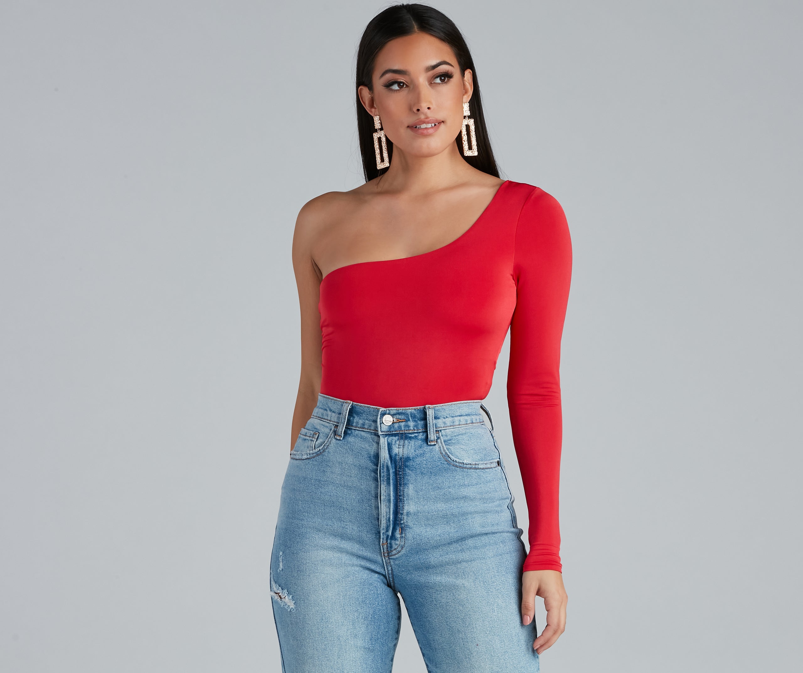 Strappy Stunner One-Shoulder Bodysuit