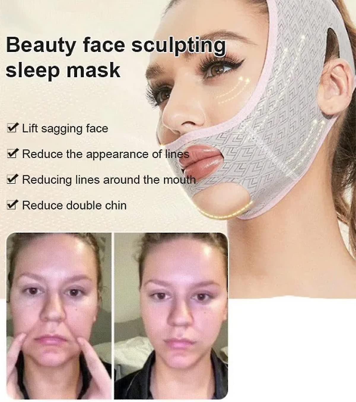 Beauty Face Sculpting Sleep Maskv Line Lifting Mask Facial Slimming Strap，double Chin Reducer， Chin Up Mask Face Lifting Belt