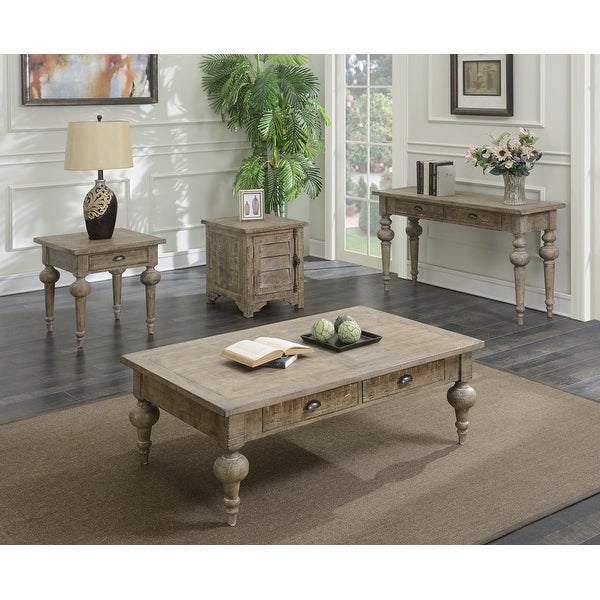 The Gray Barn Willow Way Sandstone Grey Square End Table