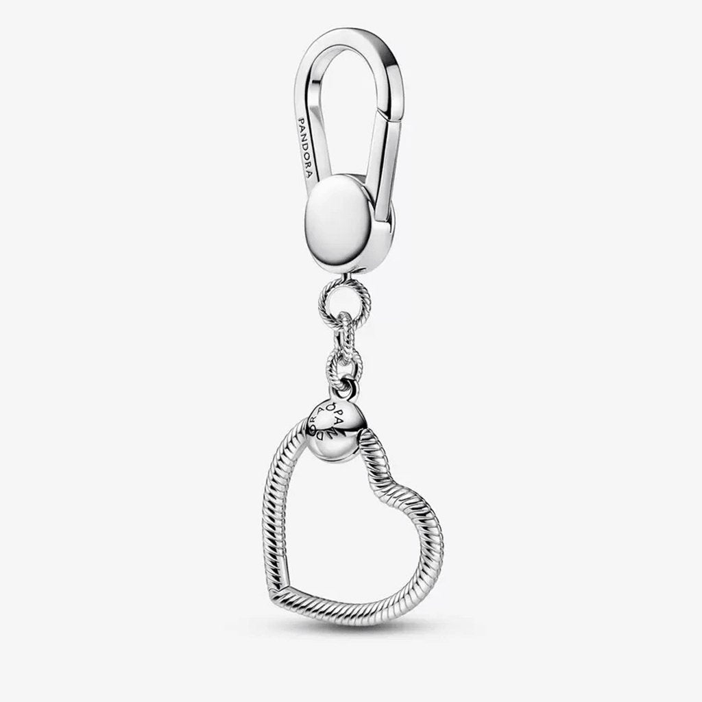 PANDORA  Pandora Moments Small Heart Bag Charm Holder in Sterling Silver