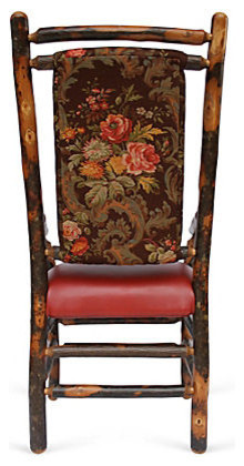 Rustic Hickory Floral Arm Chair   Armchairs And Accent Chairs   by Genesee River  Houzz