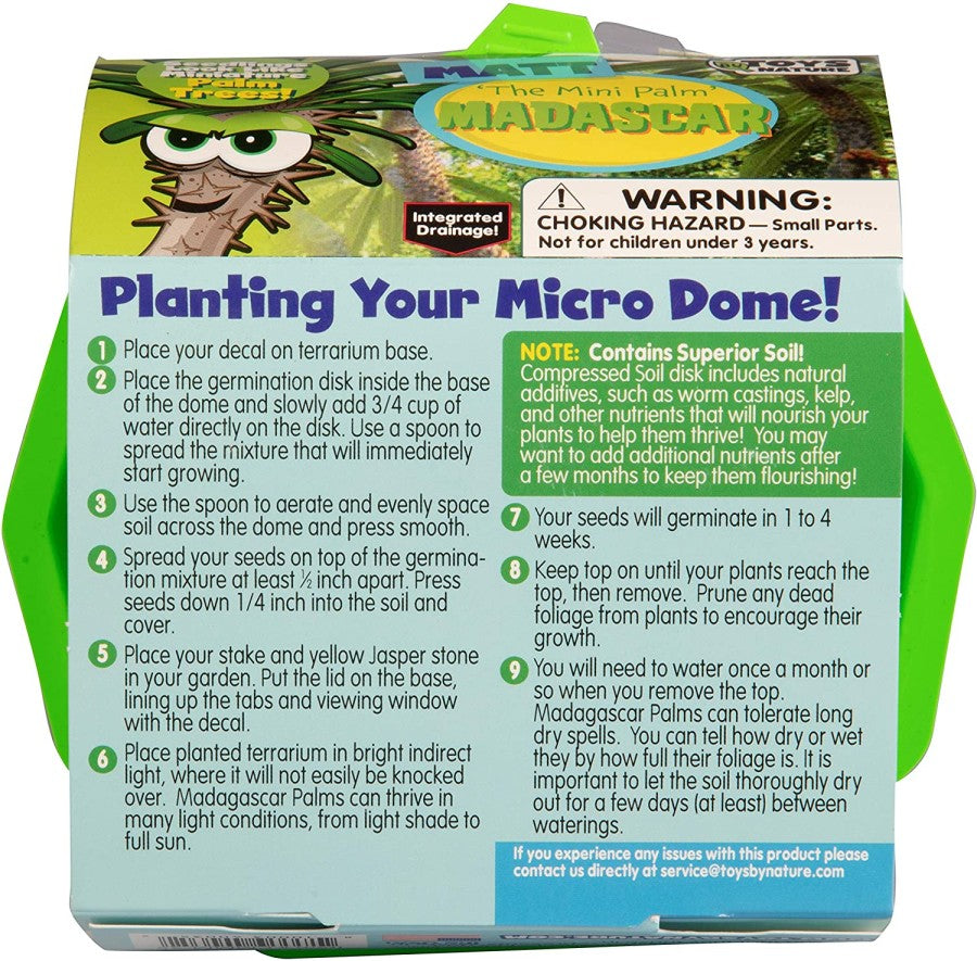 Toys By Nature - Matt the Madagascar Mini Palm - Indoor Micro-Gardening Kit