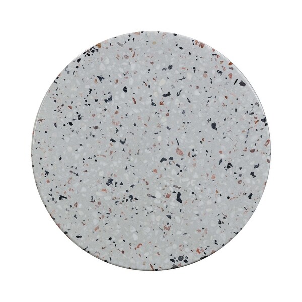 Clover Faux Terrazzo Indoor / Outdoor Round Side Table