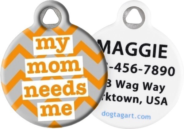 Dog Tag Art My Mom Needs Me Personalized Dog and Cat ID Tag