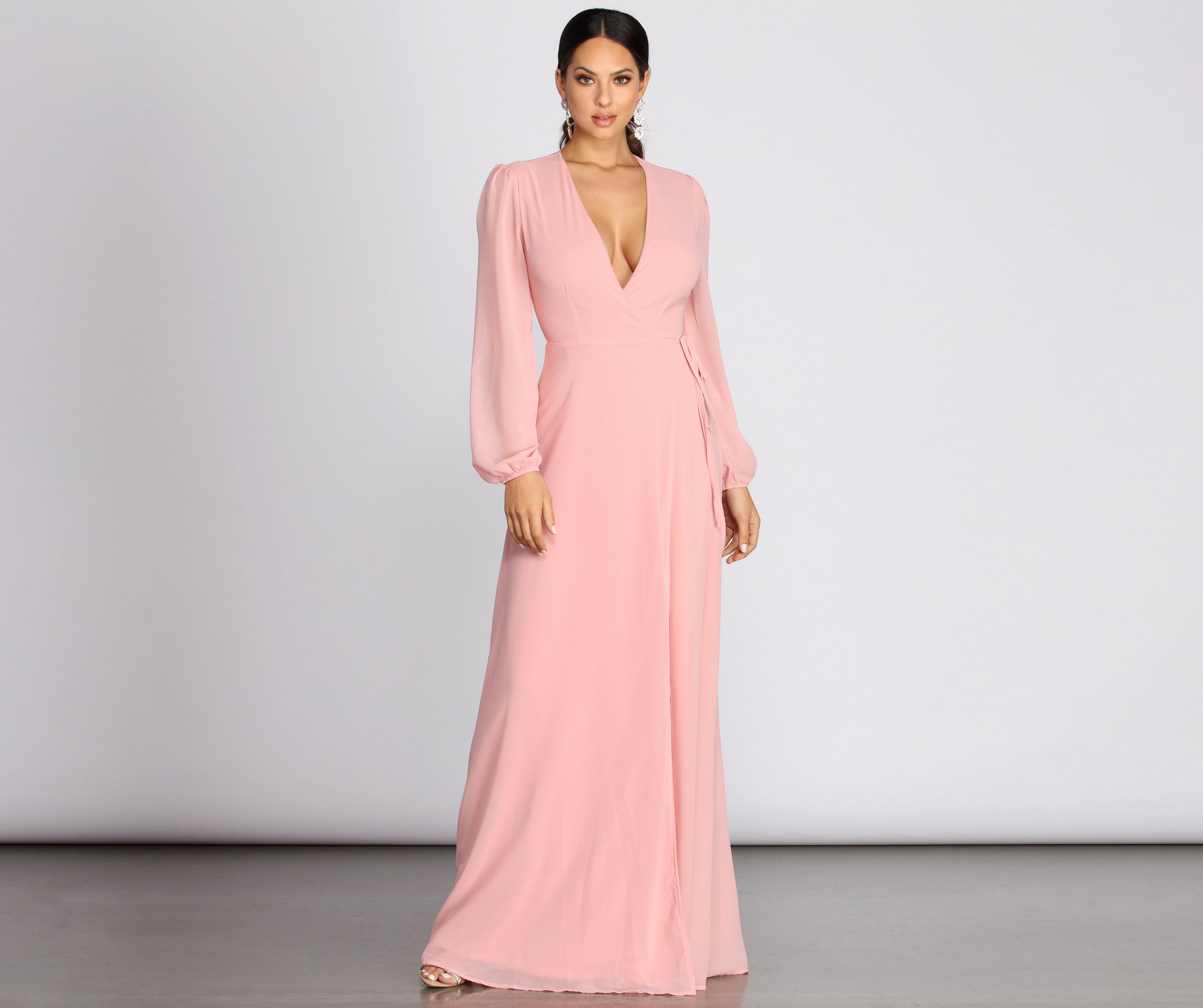 Jordan Chiffon Wrap Dress