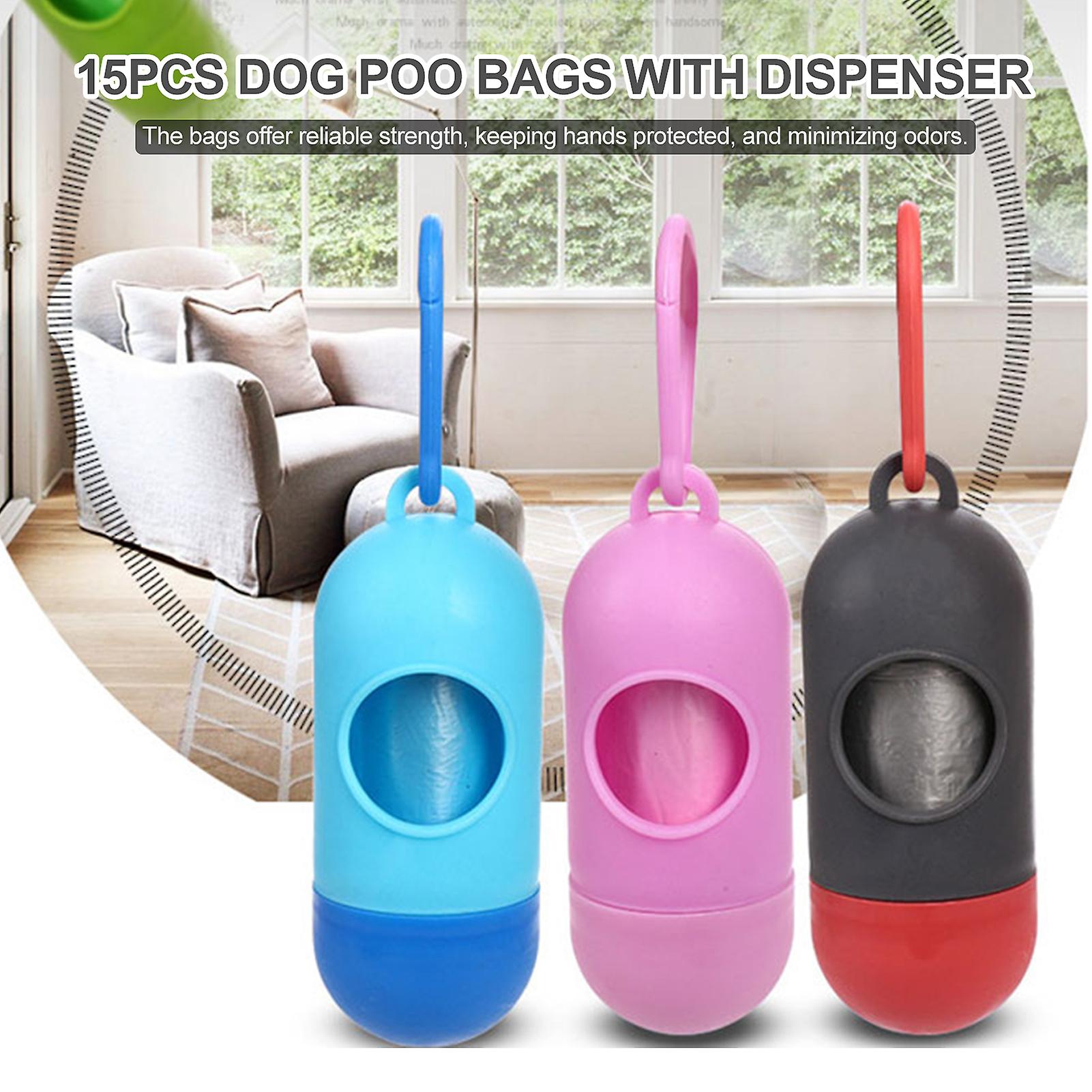 1 Dispenser Box 1 15pcs/set Dog Poo Bags Random