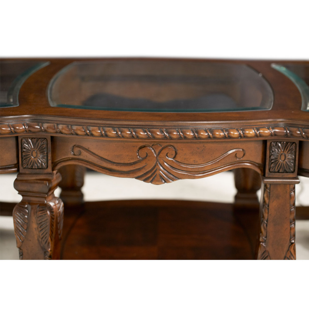 Windsor Court Rectangular Cocktail Table  Vintage Fruitwood   Victorian   Coffee Tables   by HedgeApple  Houzz