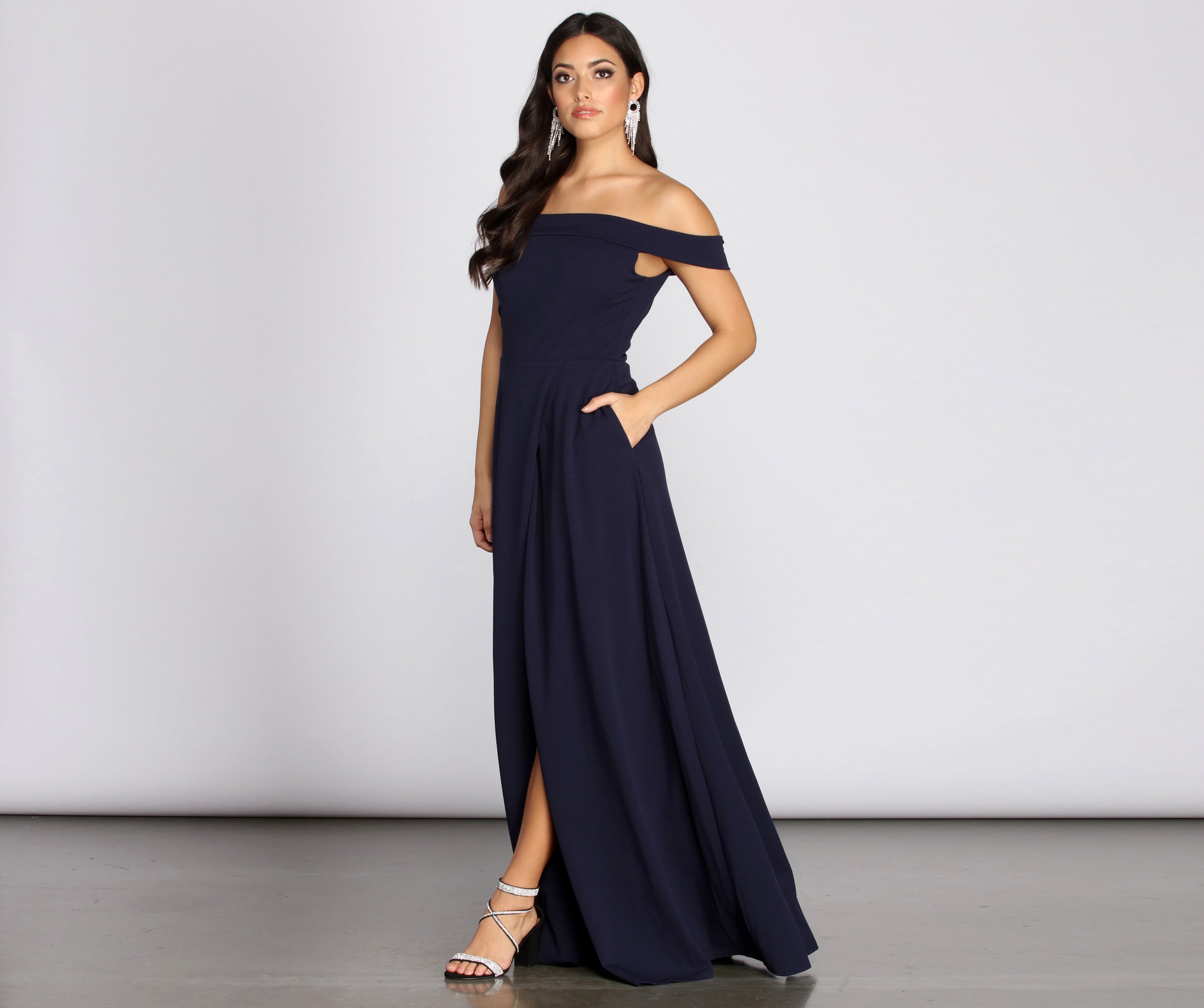 Courtney Formal Crepe A-Line Dress