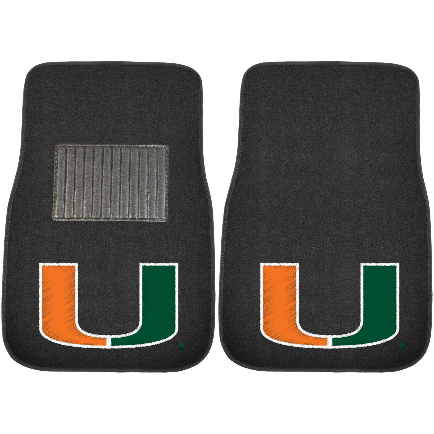 FANMATS 20609 Miami Embroidered Car Mat ， Team Color， 17