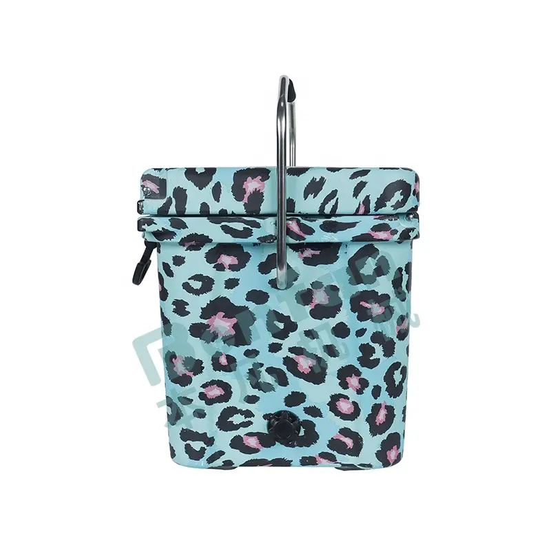 Ben Fan 25L Outdoor custom design leopard print ice coolers LLDPE hard cooler box camping