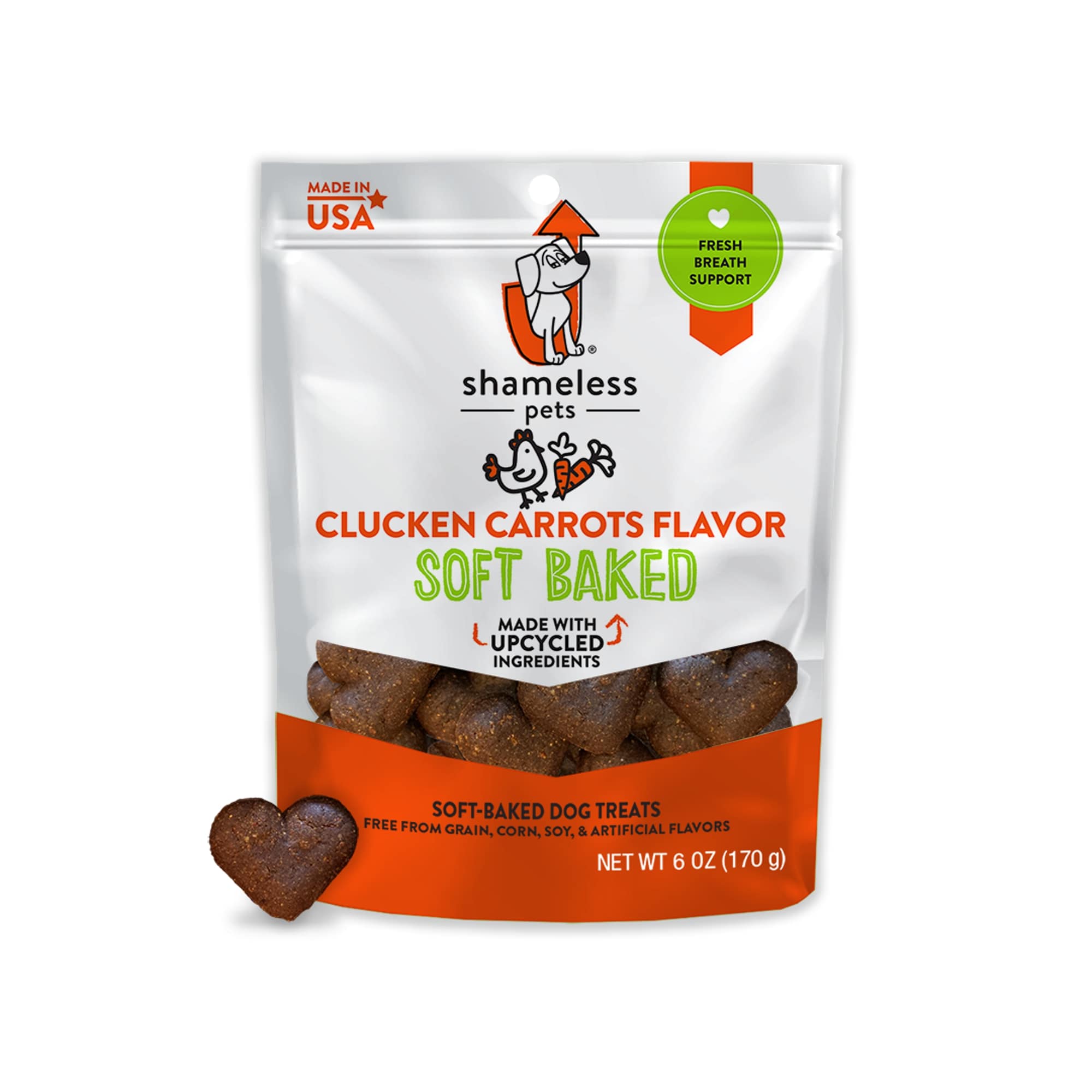 Shameless Pet Treats Chicken and Carrot Soft-Baked Biscuit Dog Treats， 6 oz.