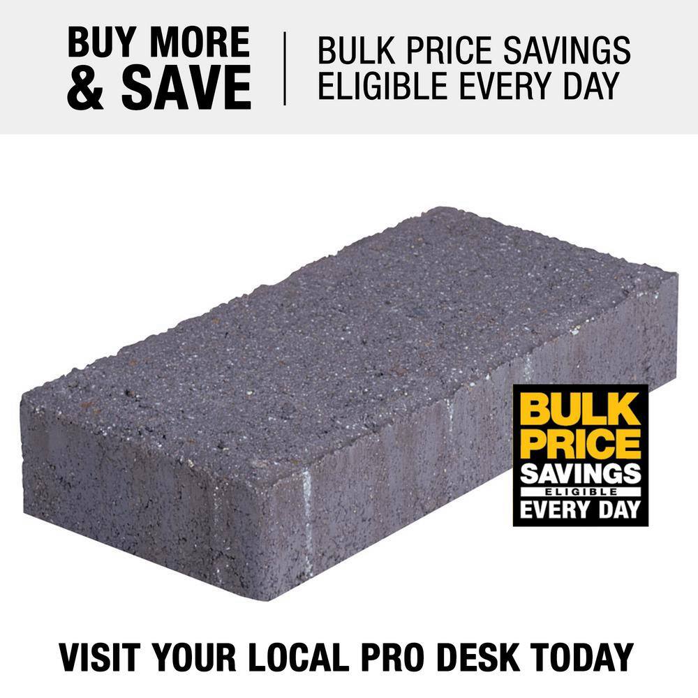 Pavestone Holland 45 mm 7.87 in. L x 3.94 in. W x 1.77 in. H Charcoal Concrete Paver (672-Piece145 sq. ft.Pallet) 22003