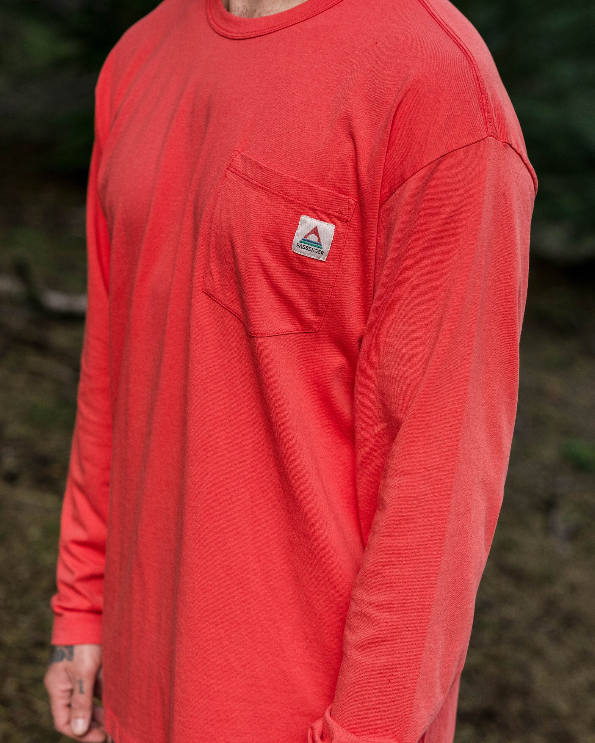 Heritage Recycled Relaxed Fit LS T-Shirt - Cardinal