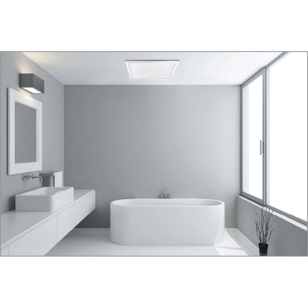 Commercial Electric 2 ft. x 2 ft. 48-Watt White Integrated Edge-Lit Flat Panel T-Bar Grid Flush Mount LED Troffer with Color Changing CCT FP2X24WYWHHD