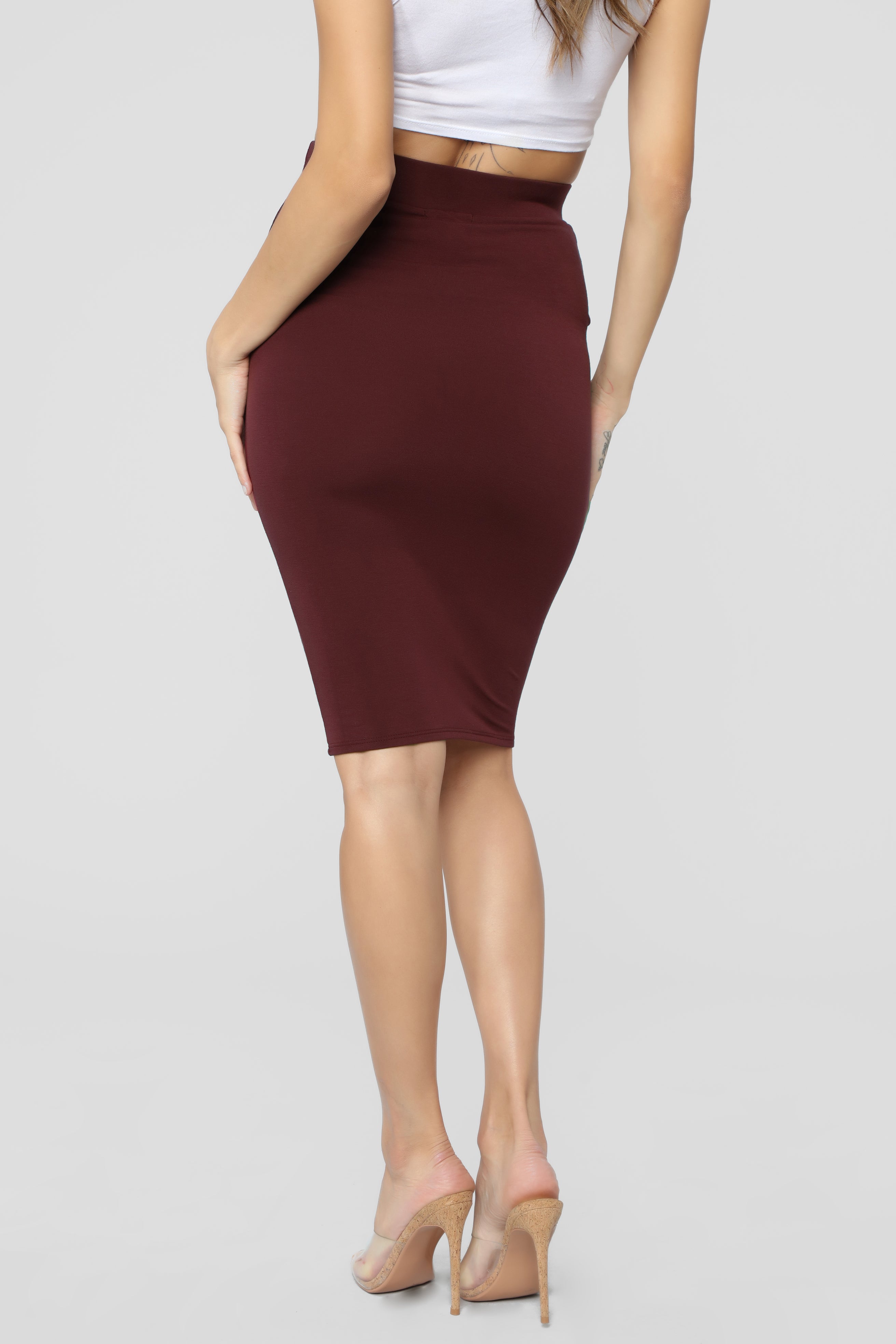 Casual Lover Skirt - Burgundy