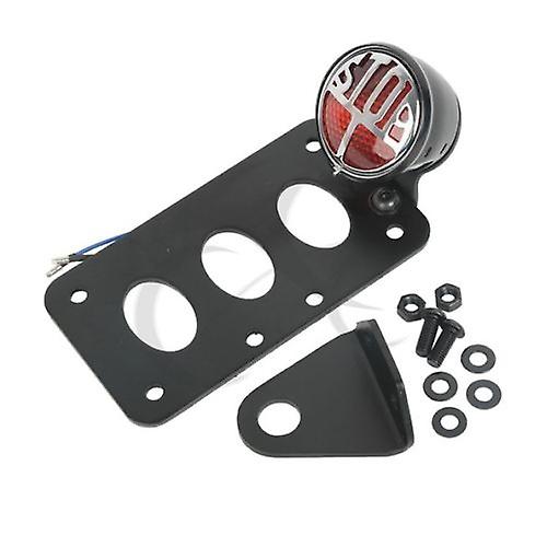 Born Pretty Aluminum Side Mount License Plate Bracket Brake Taillight For Harley Motorbike