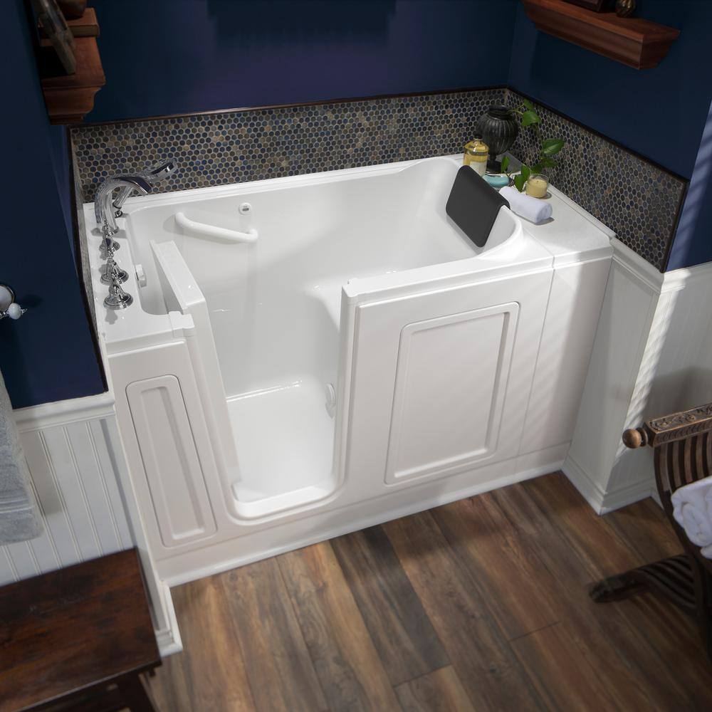 American Standard Acrylic Luxury Series 50.5 in. Left Hand Walk-In Soaking Tub in White 3051.119.SLW