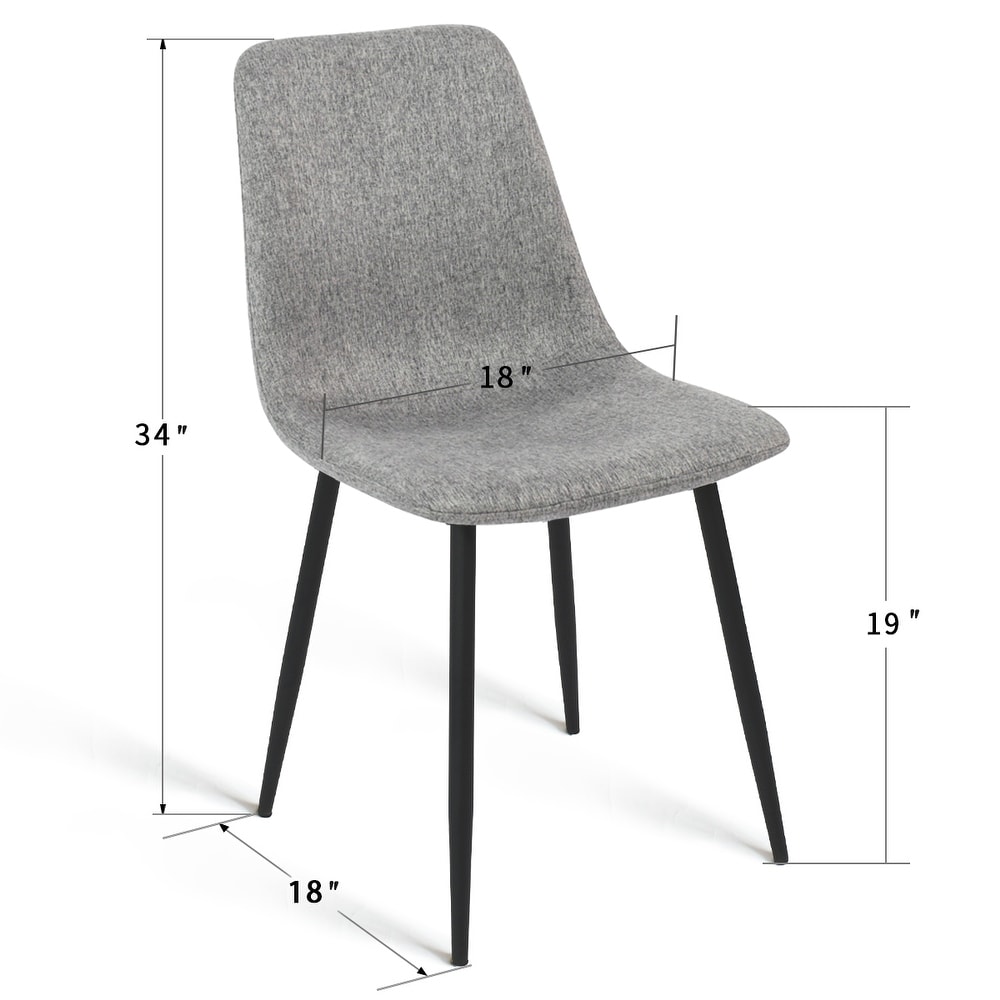 Modern Fabric Upholstered Dining Chairs (Set of 4)   34\