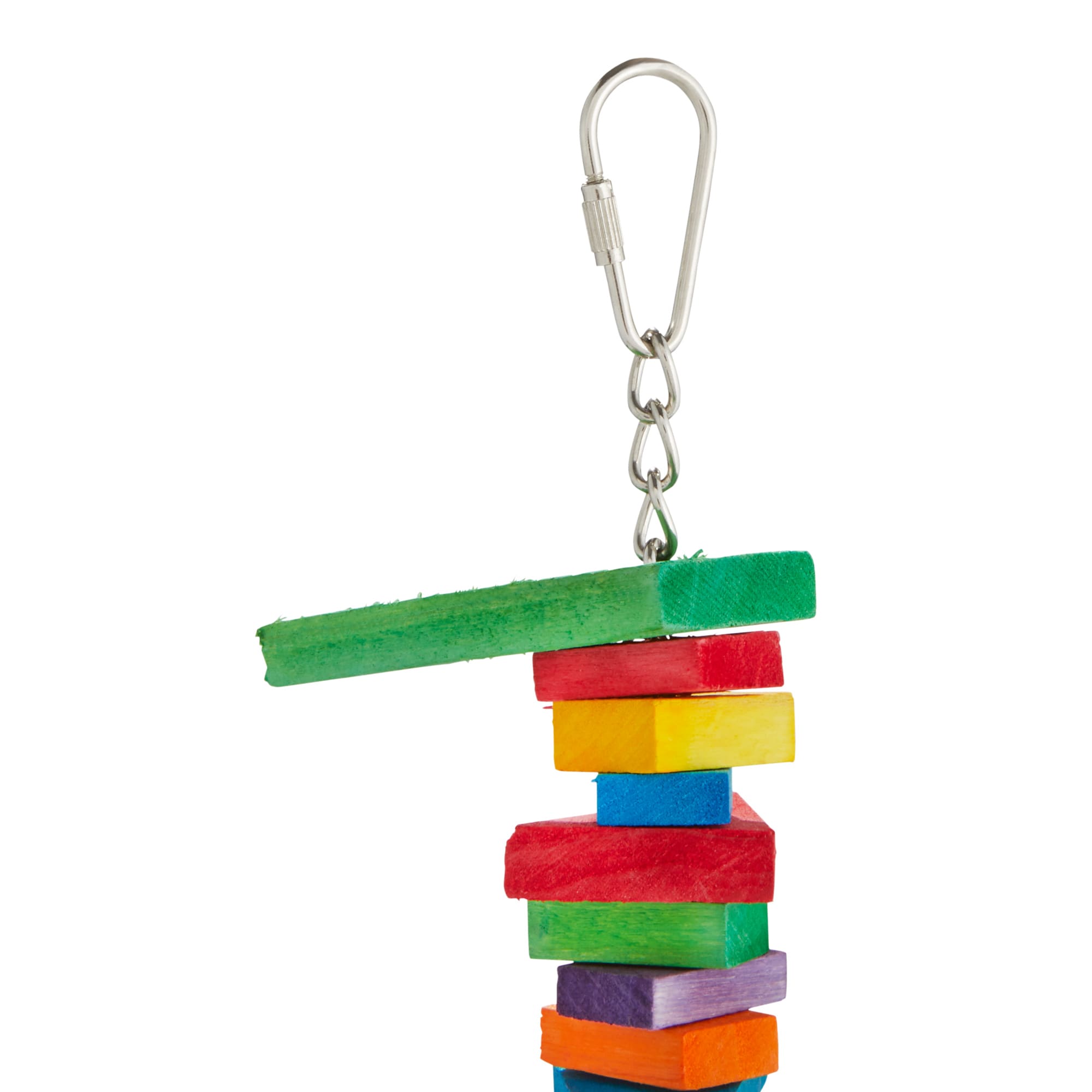 YOU  ME Miles of Blocks Chewing Bird Toy， Medium