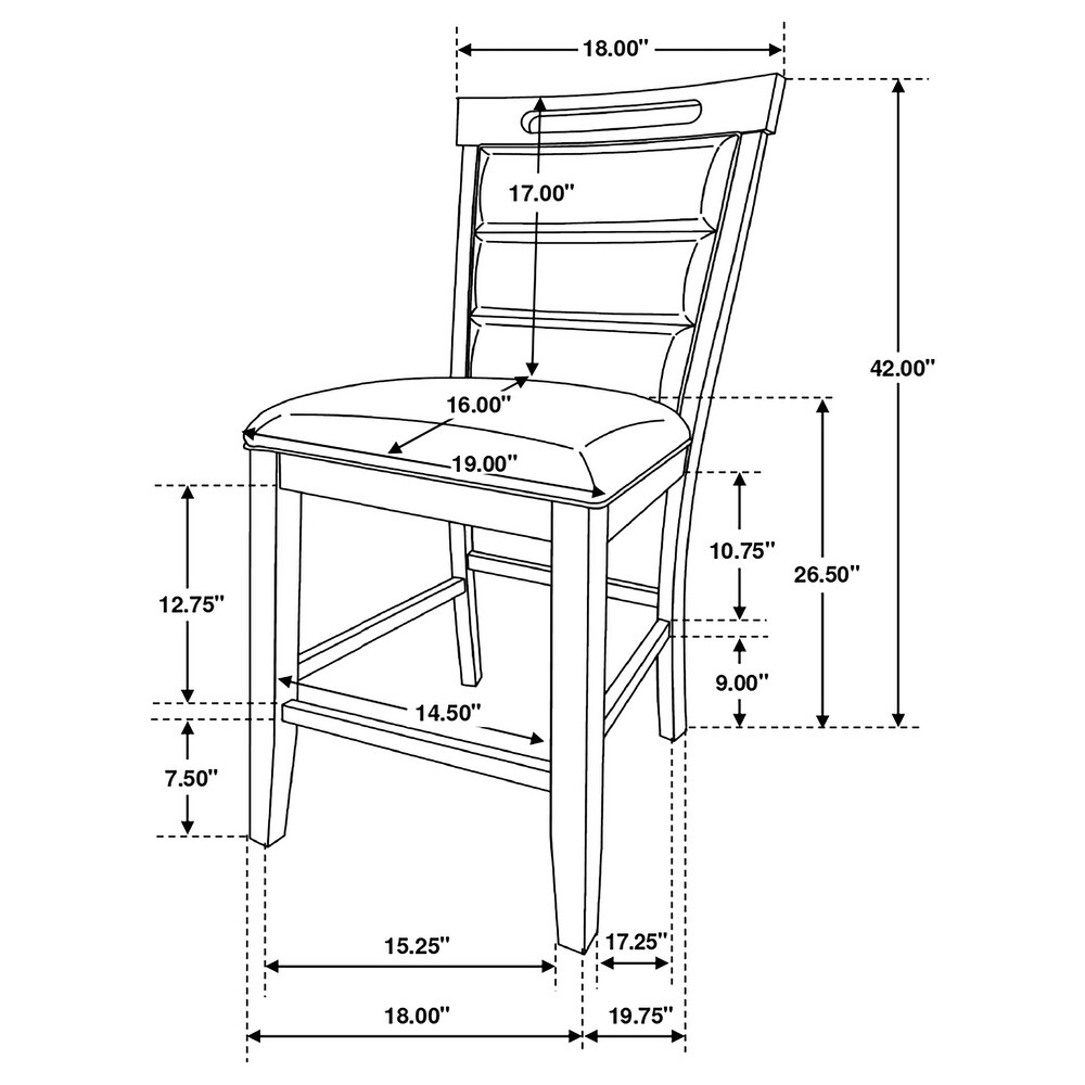 Coaster Furniture Prentiss Rectangular Counter Height Dining Set with Butterfly Leaf Cappuccino