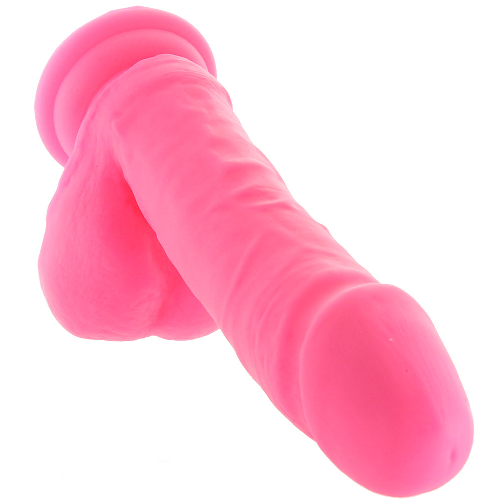 Neo 8 Inch Dual Density Ballsy Dildo in Pink