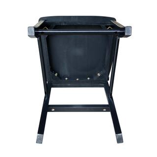 International Concepts X Back 24 in. Black Bar Stool S46-6132