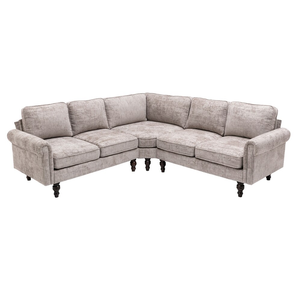 Chenille Fabric Sectional Sofa Living Room Sofa