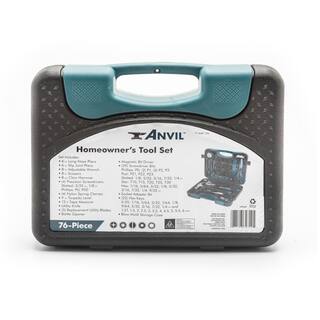 Anvil 76-Piece SAE and Metric Homeowners Tool Kit with Case A76HOS