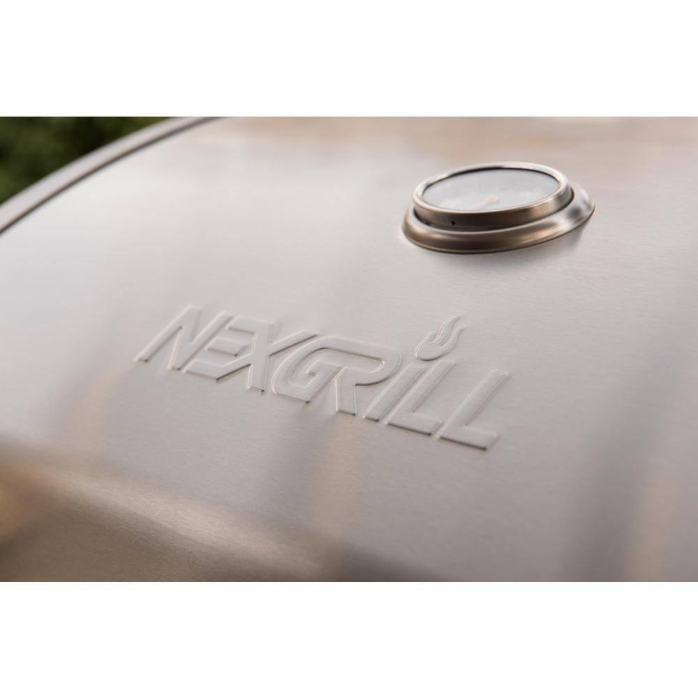 Nexgrill 720-0925P 4-Burner Propane Gas Grill in Black with Side Burner and Stainless Steel Main Lid