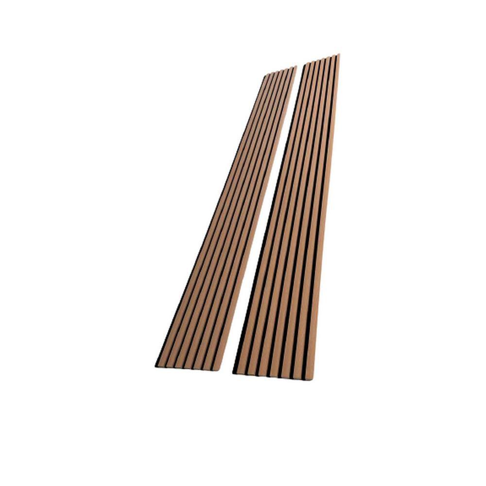 Ejoy 12.6 in. x 106 in. x 0.8 in. Acoustic Vinyl Wall Cladding Siding Board in American Oak Color (Set of 2-Piece) VinylCladding_LACP_020_AmericanOak