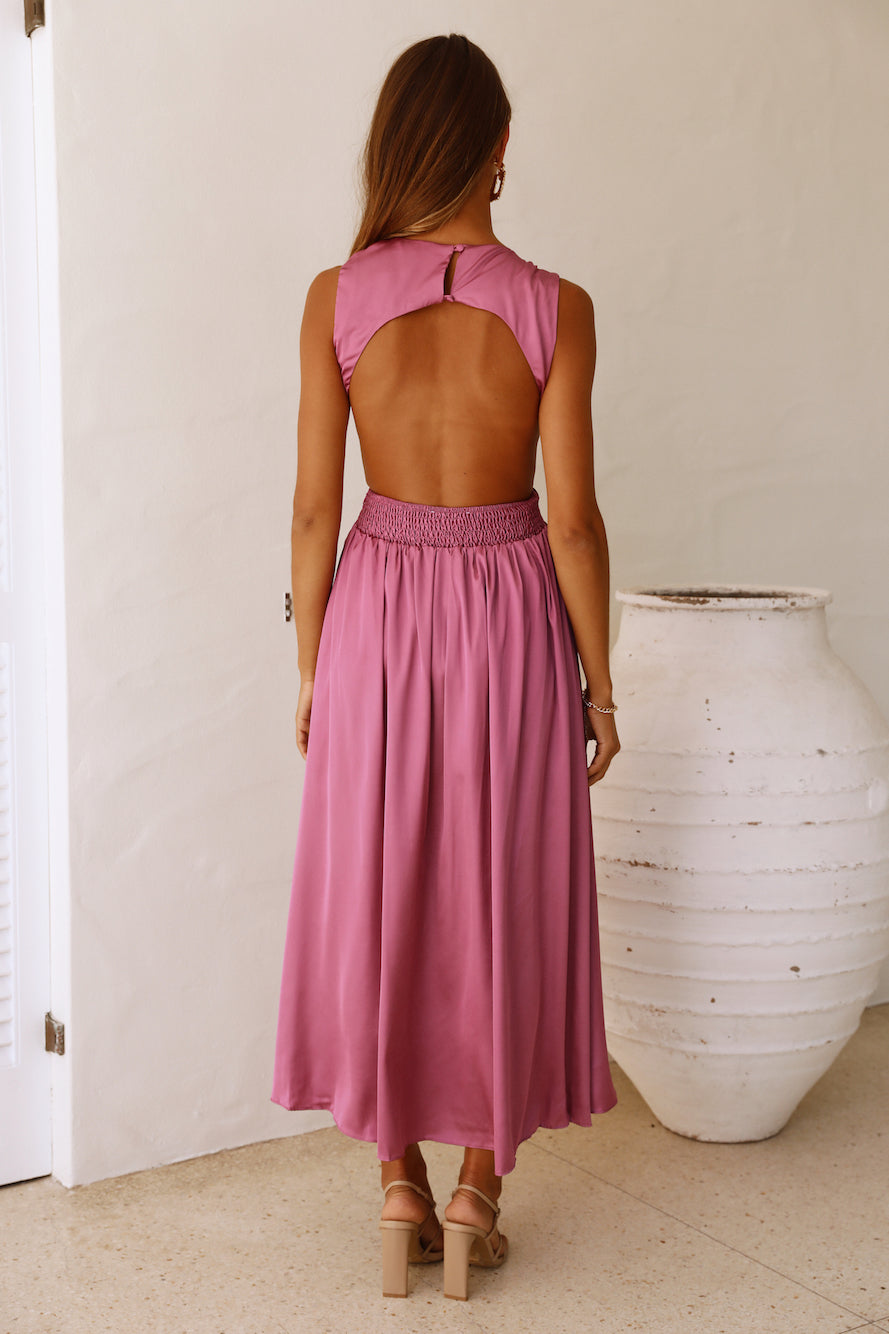 Lovely Travels Midi Dress Purple