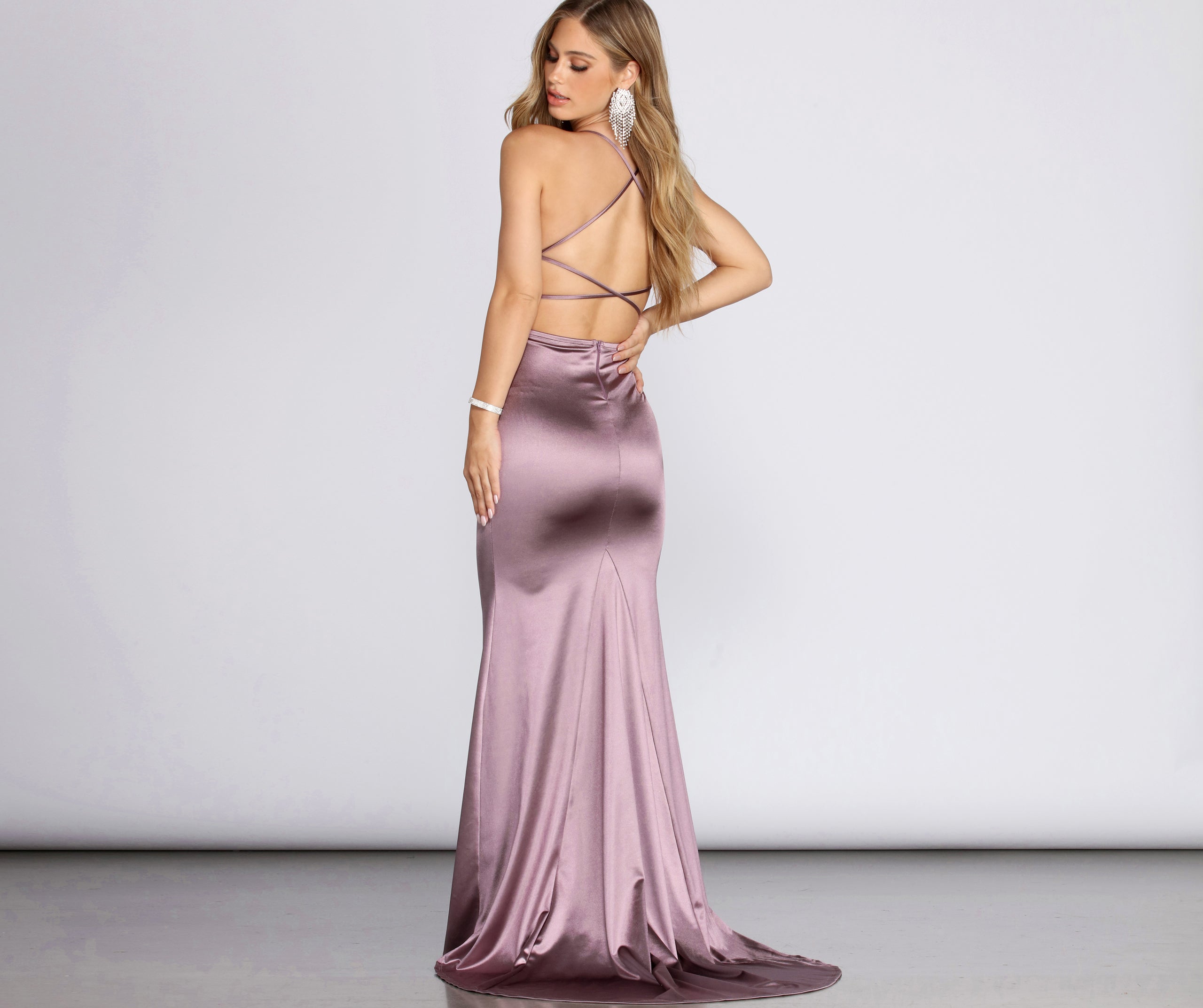 Nola Darling Satin Evening Gown