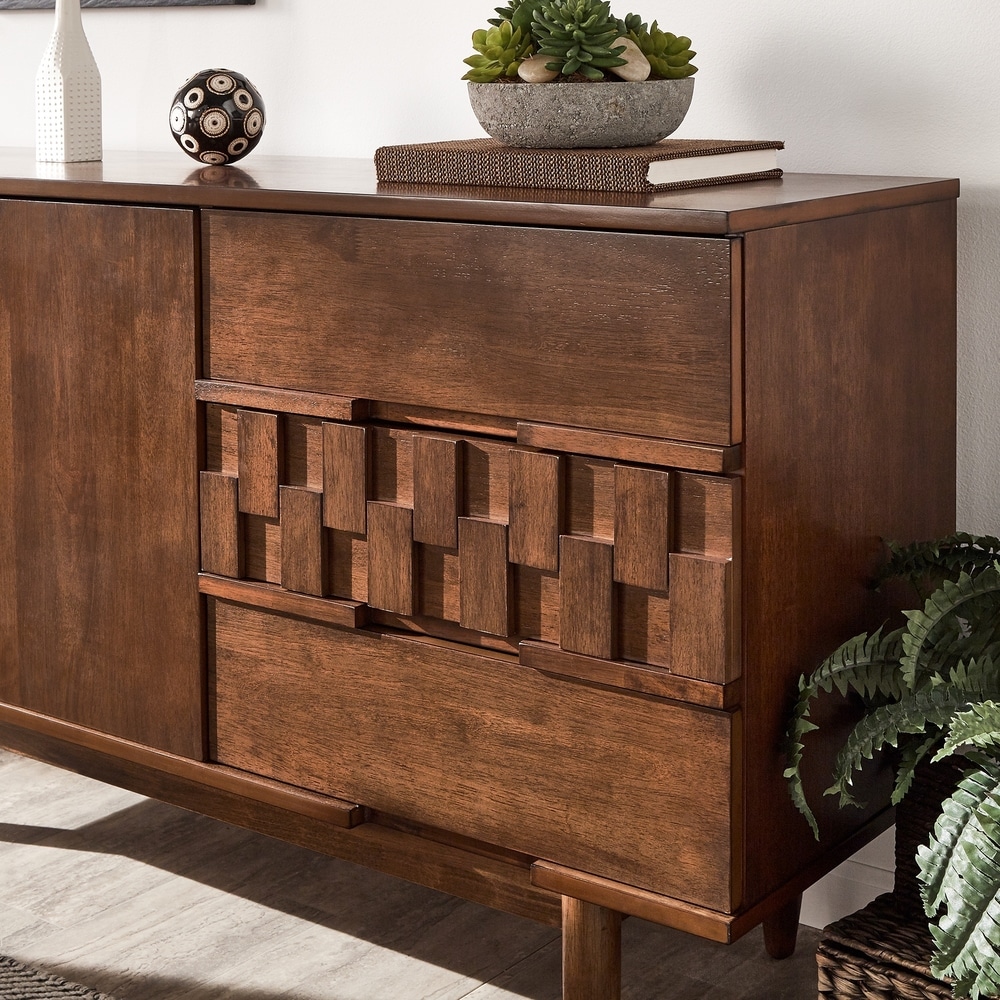 Kieran Mid Century Wood 2 Door and 3 Drawer Server by iNSPIRE Q Modern