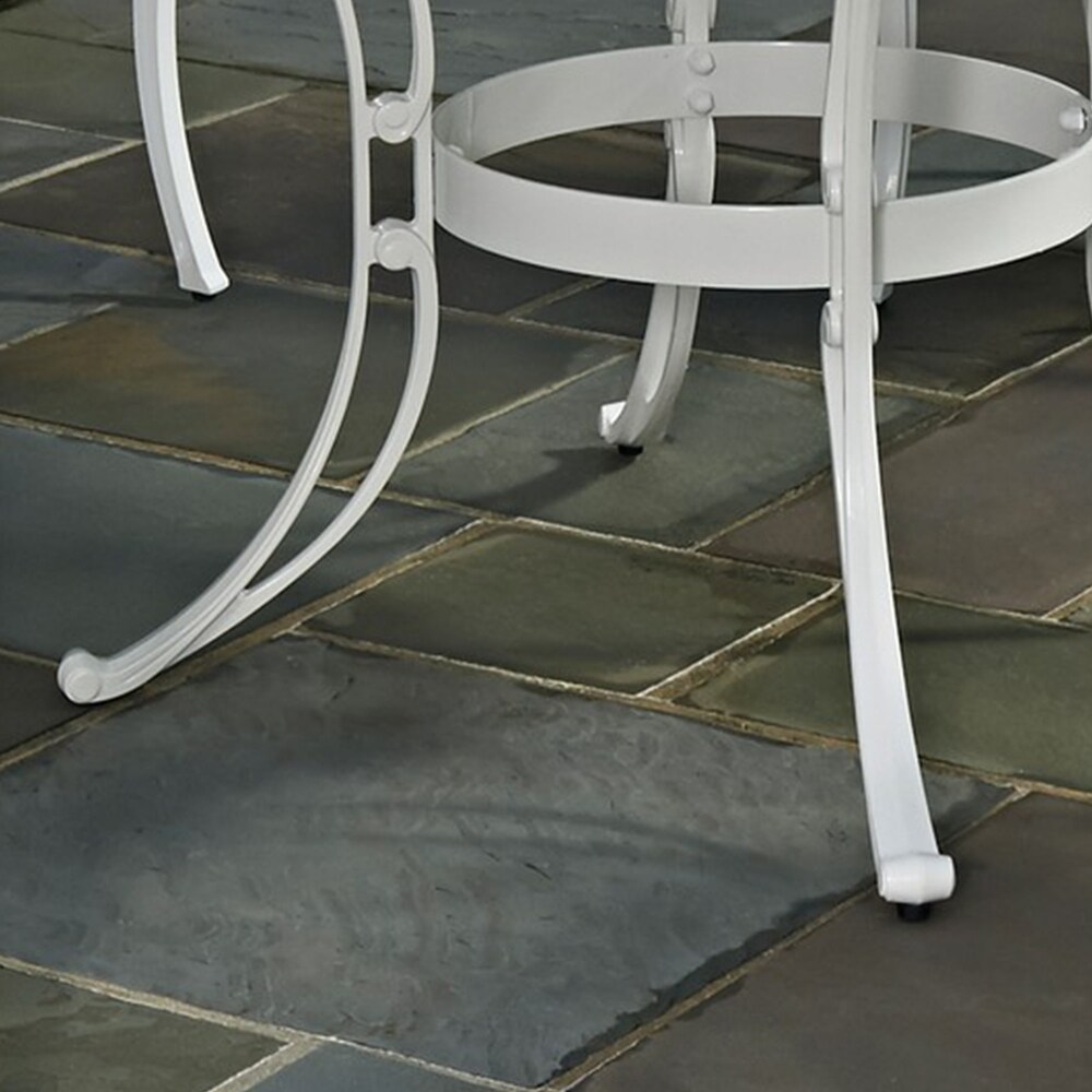 Homestyles Sanibel White Aluminum Outdoor Dining Table   42\