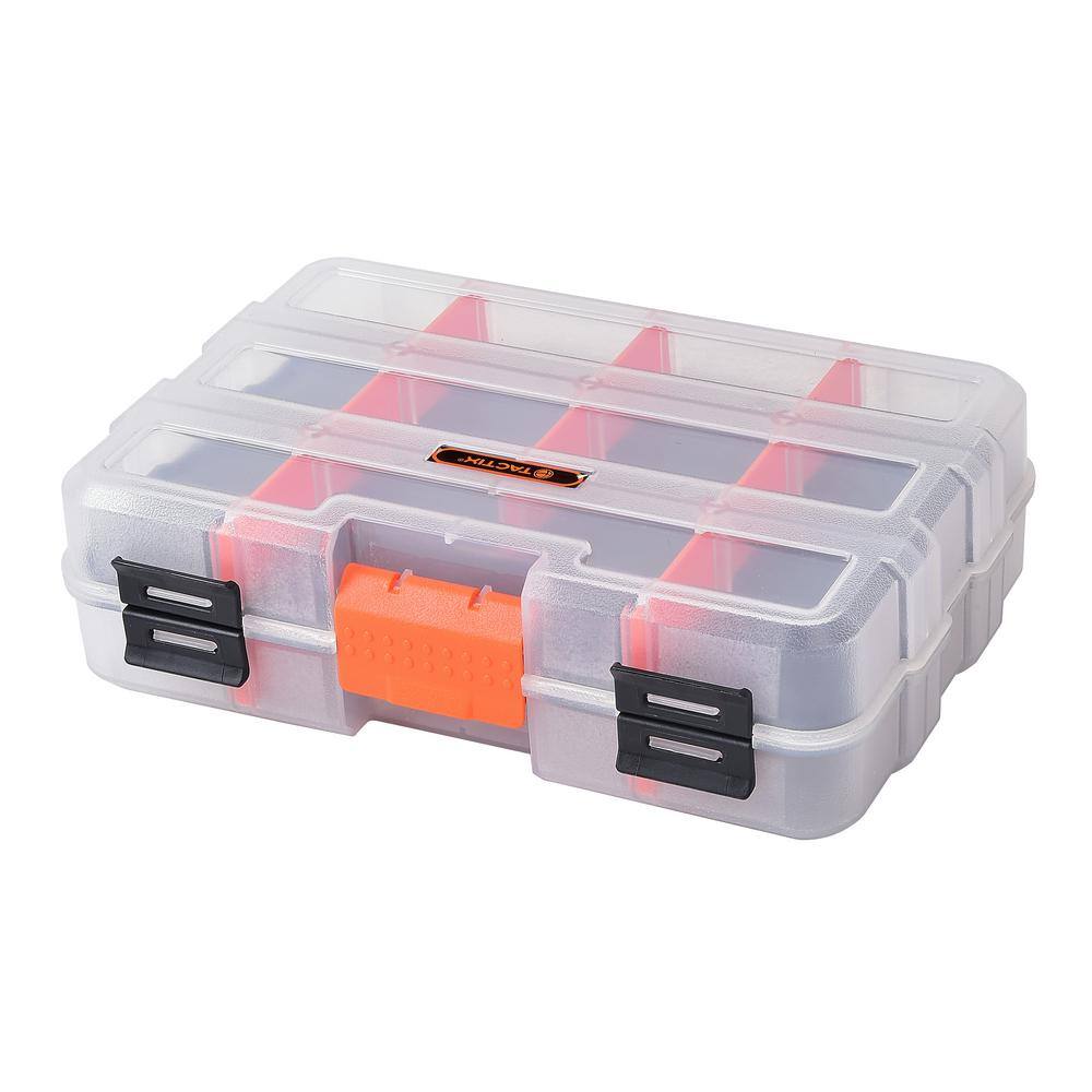 TACTIX 22-Compartment Plastic Double Sided Small Parts Organizer 320042