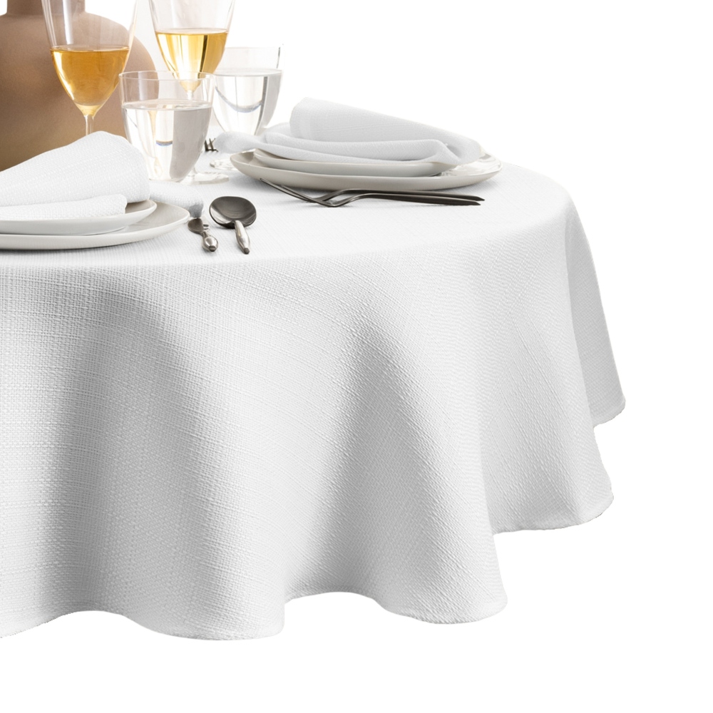 Laurel Solid Texture Water and Stain Resistant Tablecloth