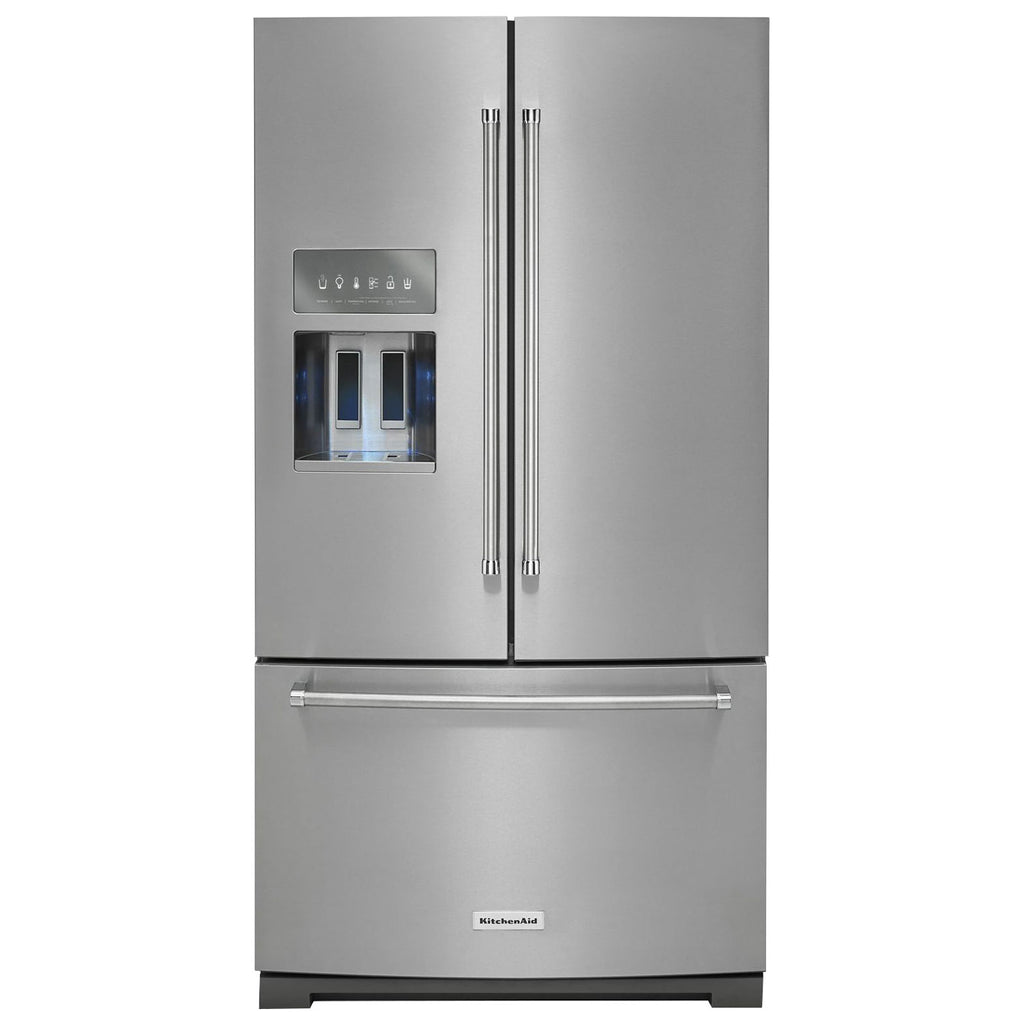 KitchenAid 36quot 268 Cu Ft French Door Refrigerator with Water amp Ice