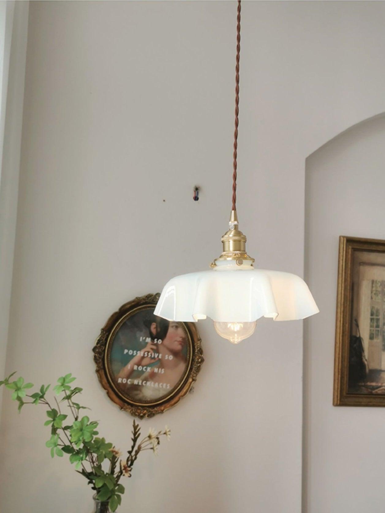 French Flower Pendant Swag Light