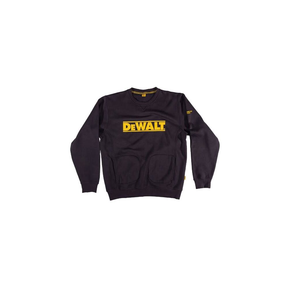 DEWALT Logo Crewneck Sweatshirt Black Medium ;