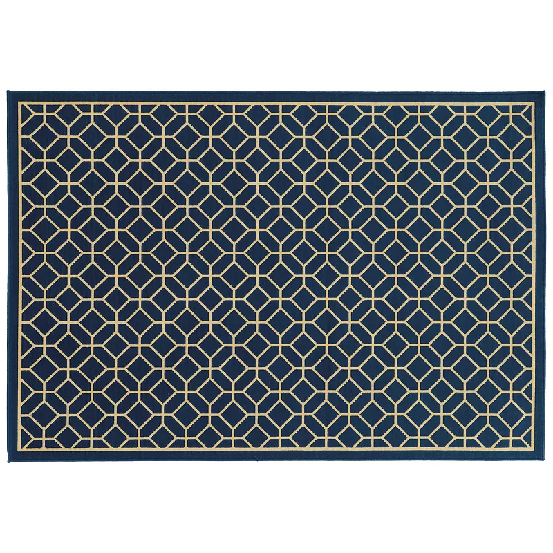 StyleHaven River Geometric Trellis Indoor Outdoor Rug