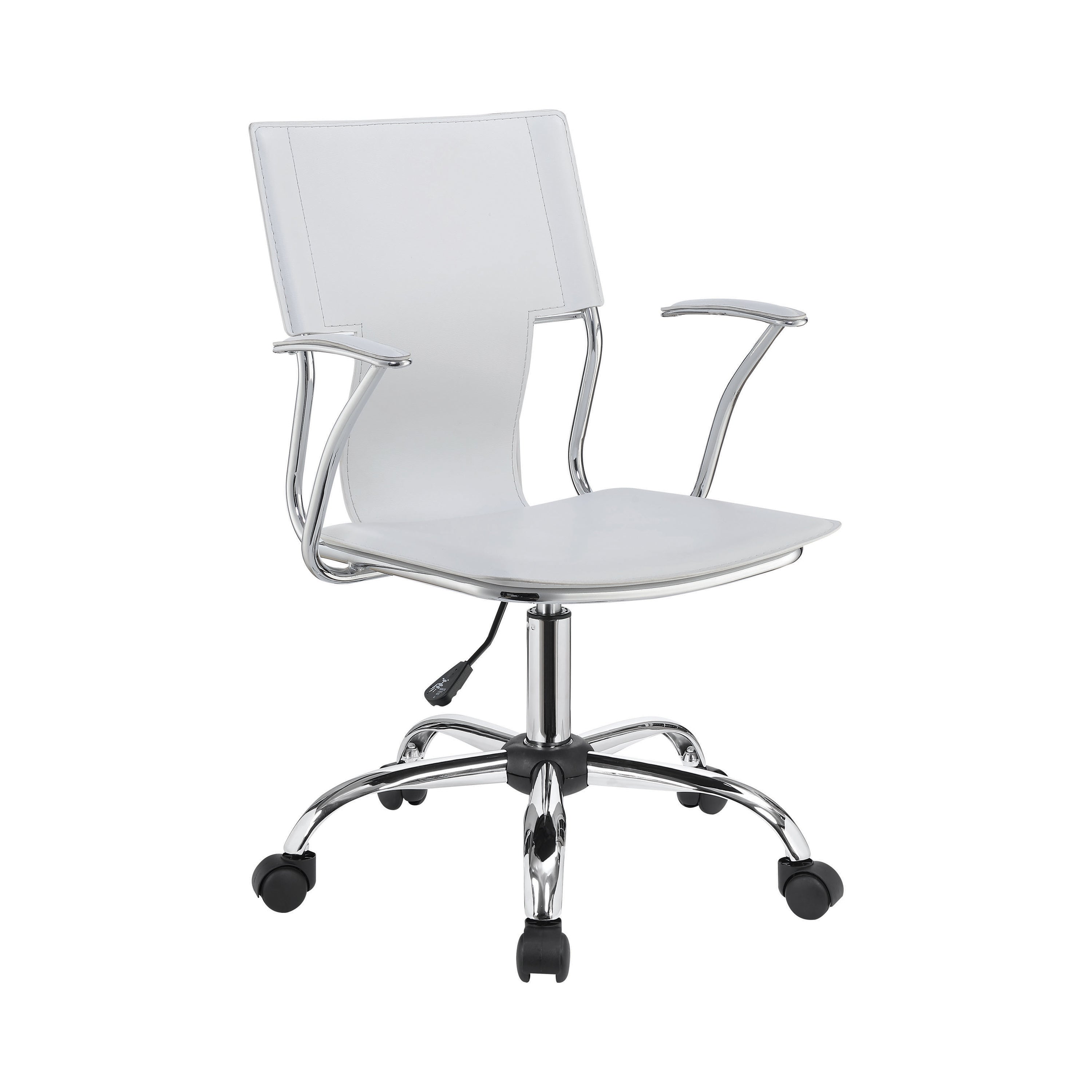 Himari Faux Leather Adjustable Office Desk Chair White-801363