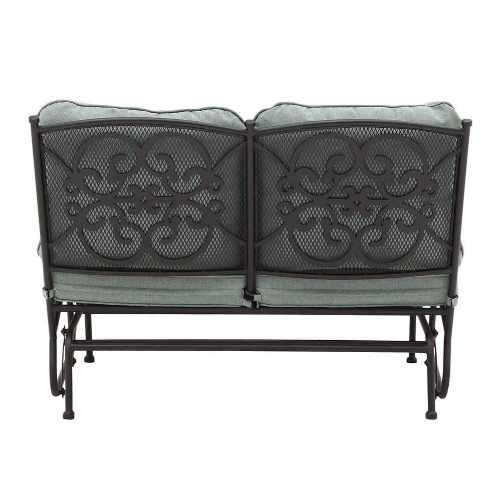 Hampton Bay Amelia Springs Outdoor Glider with Spa Cushions