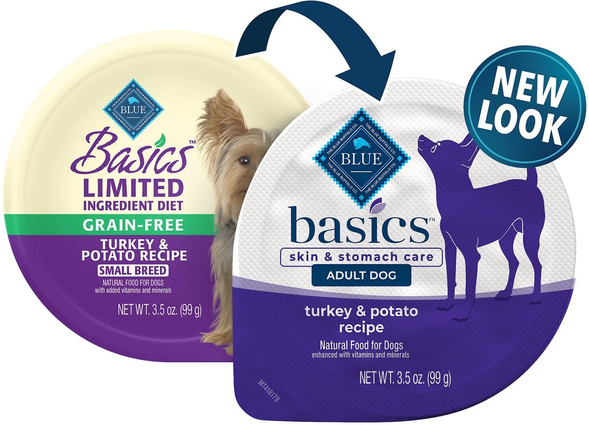 Blue Buffalo Basics Skin and Stomach Care Grain-Free Turkey and Potato Small Breed Adult Wet Dog Food